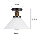 GobekUsa Industrial Flush Mount Light for Home Decor in Bedroom, Kitchen, Living Room