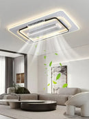 GobekUsa Bladeless LED Ceiling Fan Light: Modern Invisible Fan Lamp for Bedroom & Living Room