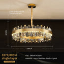 GobekUsa Crystal Chandelier for Living Room Bedroom Dining - Energy-saving Light Luxury Lamps