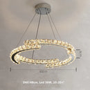 GobekUsa Crystal LED Pendant Lights Chrome Steel Modern Luxury Fixtures