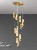 GobekUsa Deluxe Crystal Spiral Slinglights for Hotel Lobby, Dining Room Decor