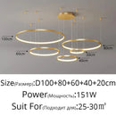 GobekUsa Acrylic LED Ring Pendant Light Modern Minimalist Art Decor Chandelier