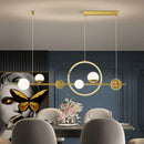 GobekUsa LED Long Strip Pendant Light: Nordic Minimalist Design for Living Room, Restaurant, Bar