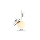 GobekUsa Black Metal Ring Pendant Lights Glass Ball LED Lighting Fixture