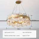 GobekUsa Luxe Crystal Chandelier: Elegant LED Indoor Pendant Light for Bedroom & Dining Room