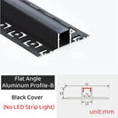 GobekUsa Black LED Aluminum Profile for Invisible Ceiling Light Strip Bar