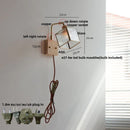 GobekUsa Brass LED Wall Lights Modern Stair Light Fixture Blue Glass Bedside Lamp