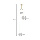 GobekUsa Glass Ball Brass Pendant Lights LED for Restaurant and Bedroom Lighting