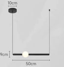GobekUsa Glass Rod Pendant Light - Modern Long Hanging Lamp for Living Room, Bedroom & Shop