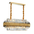GobekUsa Gold Crystal Chandelier LED Ceiling Pendant Light - Luxurious Living Room Decor