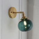 GobekUsa Clear Glass LED Mirror Light Pull Chain Copper E14 Wall Lamp