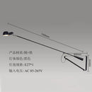 GobekUsa Adjustable LED Wall Lamp Swing Arm Modern Light Fixture Black/White for Living Room