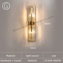 GobekUsa Crystal Wall Light: Minimalist Bedside Loft Wall Sconce for Living Room