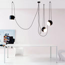 GobekUsa Industrial Black White Chandelier LED Lighting for Restaurant Bar Office