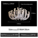 GobekUsa Glass Chandelier LED Hanging Light for Living Room Bedroom Dining Room - 2024 Collection.