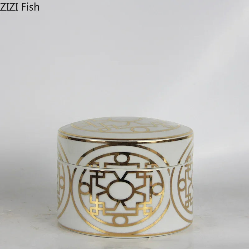 GobekUsa Gold Geometric Storage Jar Set, photo 3 of 9