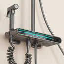GobekUsa Brass Shower Faucet Set with Intelligent Atmosphere Light and Pressurized System