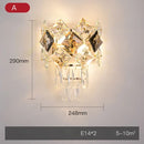 GobekUsa Crystal Gold Stainless Steel LED Dimmable Wall Sconce