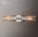 GobekUsa Crystal Hexagonal Sconce: Modern Wall Lamp for Bathroom, Living Room, Bedroom