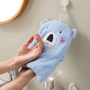GobekUsa Animal Hand Towel Set - Cute Panda Koala Child Terry Towels with Hanging Loops