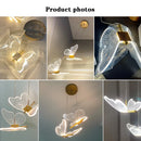 GobekUsa Butterfly Acrylic LED Chandelier for Bedroom & Home Decor