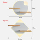 GobekUsa LED Bedside Shelf Wall Lamp with USB Charger - Modern Minimalist Bedroom Reading Light