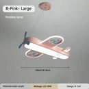 GobekUsa Kids Airplane Pendant Lights Wood Metal Sconces Nursery School LED