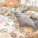 GobekUsa Cotton Floral Print Bedding Set: Comfortable Sleep Quilt Cover & Fitted Sheet in All Seasons