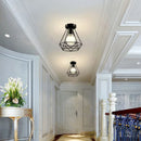 GobekUsa Industrial Black Iron Cage Ceiling Light Flush Mount