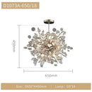 GobekUsa 2024 Trend LED Ceiling Chandelier for Living Dining Bedroom, Modern Lustre Hanging Light