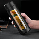 GobekUsa Double Glass Water Bottle with Lid – Insulated Portable Tea Coffee Mug