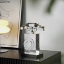 GobekUsa Crystal Telephone Sculpture Desk Decoration Retro Fixed Phone Room Decor Craft