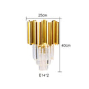 GobekUsa Gold Crystal Wall Lamp with LED Light for Home Lighting
