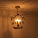 GobekUsa Country Style Iron LED Chandelier for Home Lighting