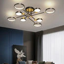 GobekUsa Gold Frame LED Remote Control Dimmable Ceiling Lamp for Living Room, Dining, Bedroom