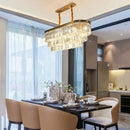 GobekUsa Crystal Chandelier: Modern Gold LED Lighting for Dining, Bedroom, and Living Room