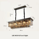 GobekUsa Gold Black Metal LED Pendant Lights with Crystal Suspension and Chain Hangings