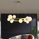 GobekUsa Bubble Ball LED Pendant Light Fixture for Hall, Dining Room, Bedroom - Height Adjustable