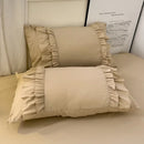 GobekUsa Lace Patchwork Duvet Cover Set, Soft Microfiber, Full Queen Size Bed Linen Pillowcase