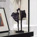 GobekUsa Abstract Lovers Resin Sculpture Modern Decor Ornaments - Couple Figures Statue
