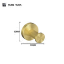 GobekUsa Brushed Gold Bathroom Set: Towel Bar, Toilet Paper Holder, Hook - Wall Mount Kit