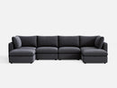 RUBIK V 4 Seats with 2 Ottomans by LINSY HOME