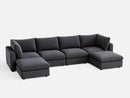 RUBIK V 4 Seats with 2 Ottomans by LINSY HOME