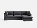 RUBIK V 3 Seats with Ottoman by LINSY HOME