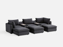 RUBIK V 3 Seats with 3 Ottomans & 2 Consoles