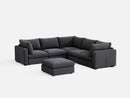 RUBIK V 4 Seats with Corner & Ottoman