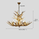 GobekUsa Antler Deer Chandelier: Rustic Resin Hanging Lamp for Living Room & Loft