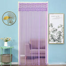 GobekUsa Lace Embroider Summer Insect Net Door Curtain for Living Room and Bedroom