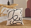 GobekUsa Abstract Art Line Cushion Cover Plush Embroidered Pillowcase