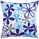 GobekUsa Blue Floral Cushion Cover 45x45cm for Modern Home Decor & Office Sofa
